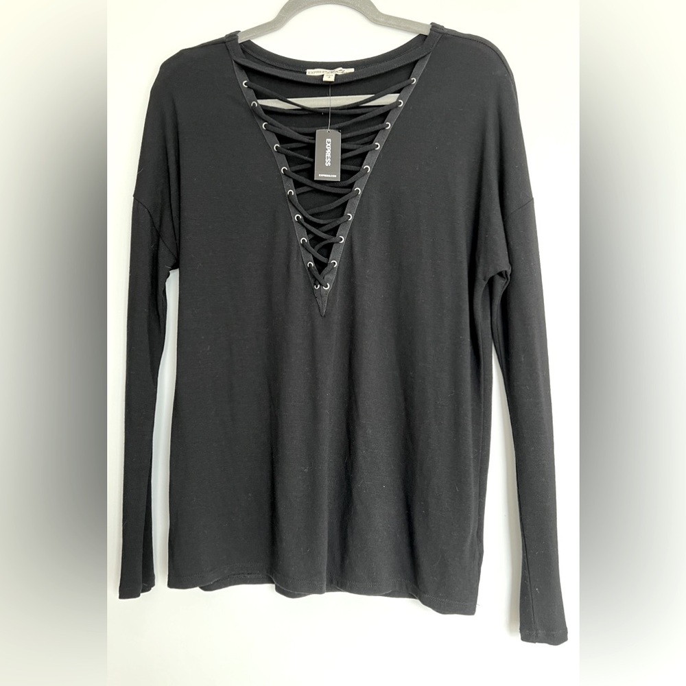 EXPRESS crisscross neckline top